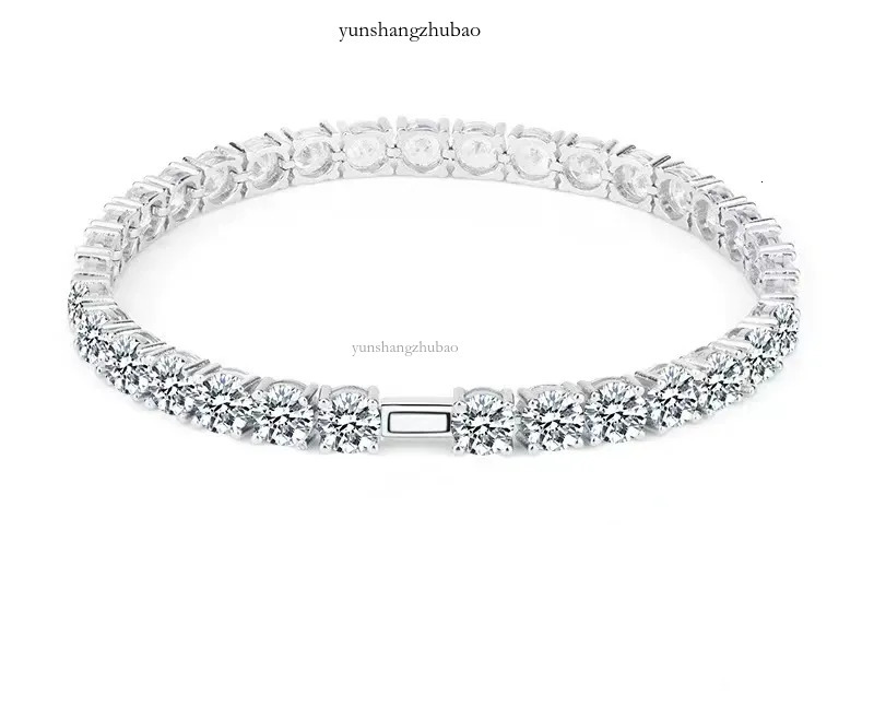 Top quality Designer Sterg Sier Moissanite Dias tennis bracelet for women senior classic small fragrant wind new light flash mens No brand