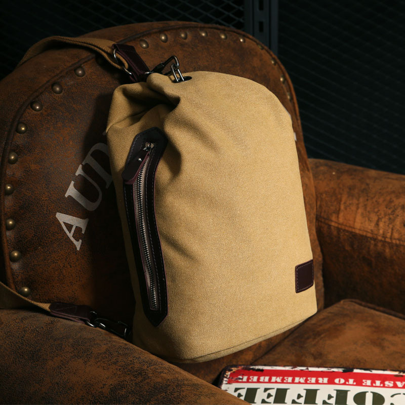 Men's Travel Sports Chest Bag Large Capacity Casual Canvas Backpack Trend Multi functional Travel One Shoulder Crossbody Bag