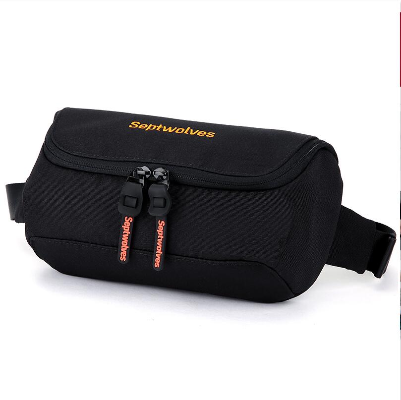 Men Unique Messenger bag Oxford Fabric casual Japanese Korean trend large capacity chest-bag mobile phone small waist-bag