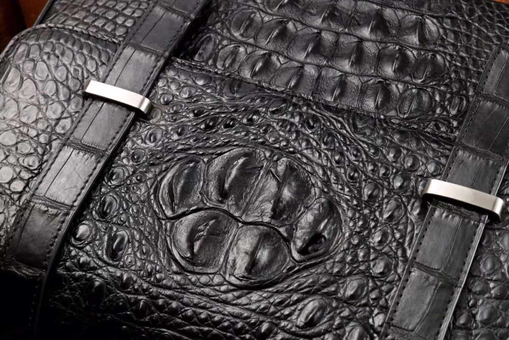 Top quality crocodile skin leisure cross body messenger bag young bag front flat back zip brown black color