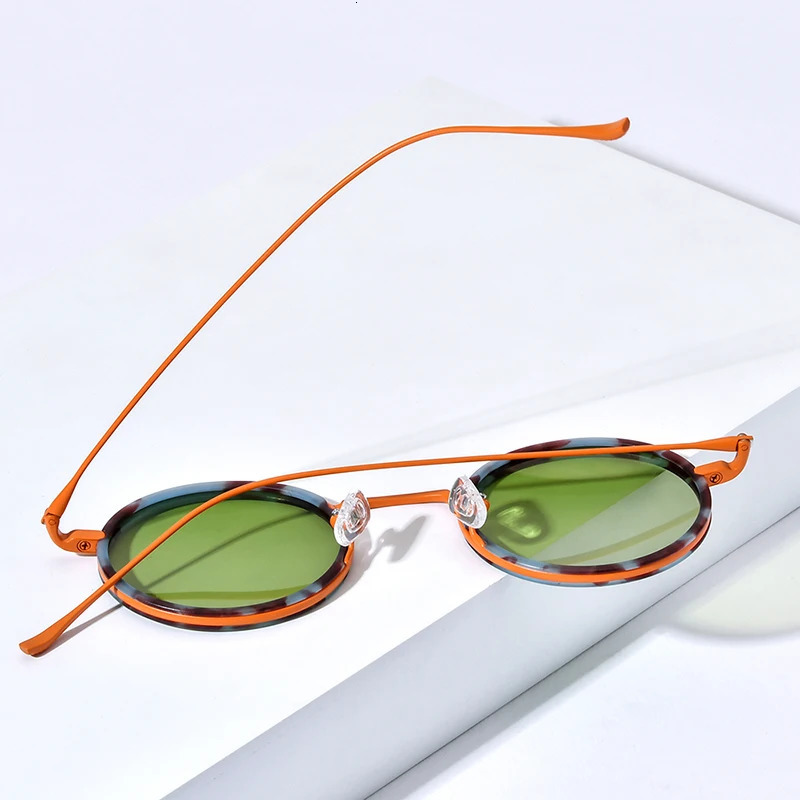 FONEX Acetate Polarized Sunglasses for Men Simple Fashion Color Circular UV400 Sunglasses for Women F85844T Sunshade 241106