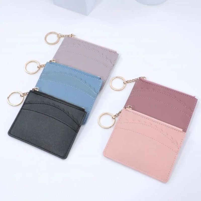 Fashion Large-capacity Leather Card Bag Zipper Money Multi-card Slot Coin Purse