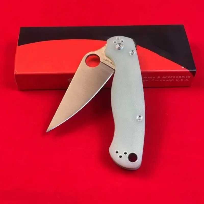 Transparent jade C81 pocket bearing folding knife high-quality CPM-S30V blade hunting tactical tool outdoor camping knife X250408