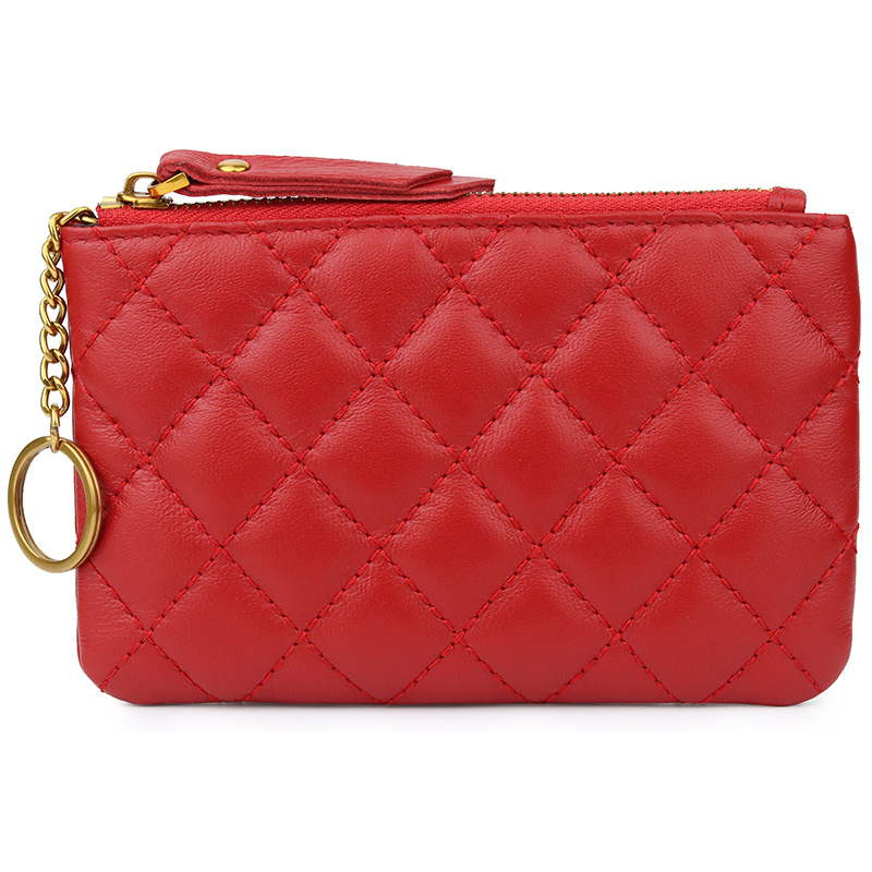 Classic Designer Mini Coin Purse Pouch Small Change Wallet Sheepskin Genuine Leather Girls Bags Fashion Brand Key Chain Coin Bag
