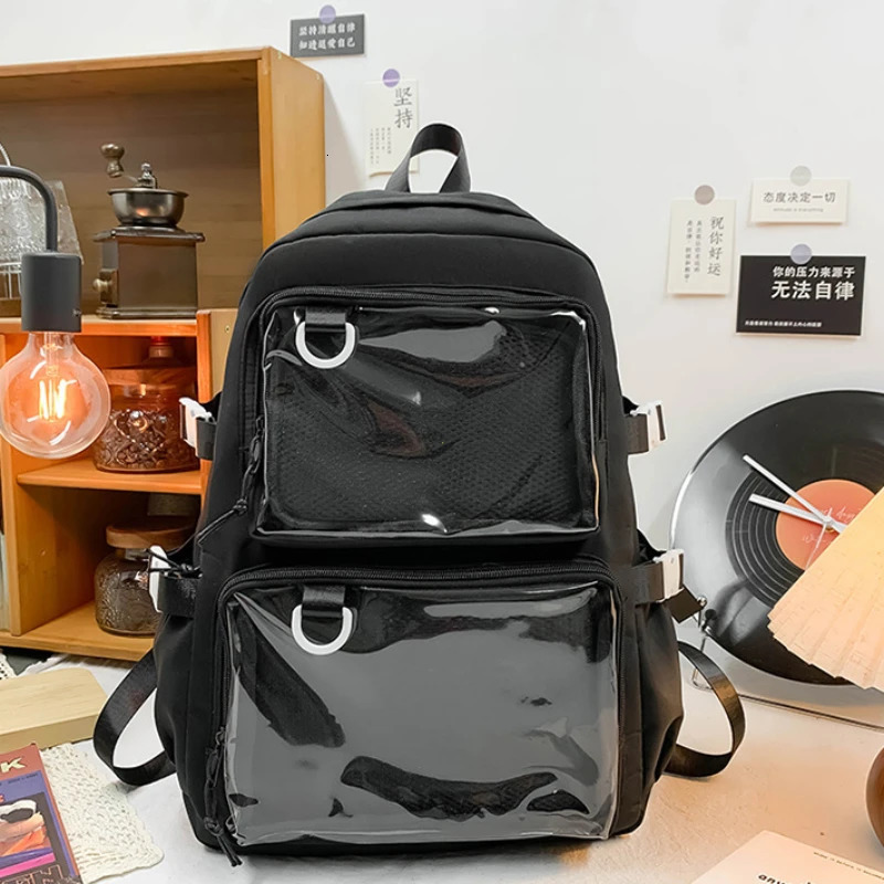 Japan Kawaii Itabag Womens 2024 Transparent Backpack Womens Large Capacity Ita College Student Backpack JK 241106