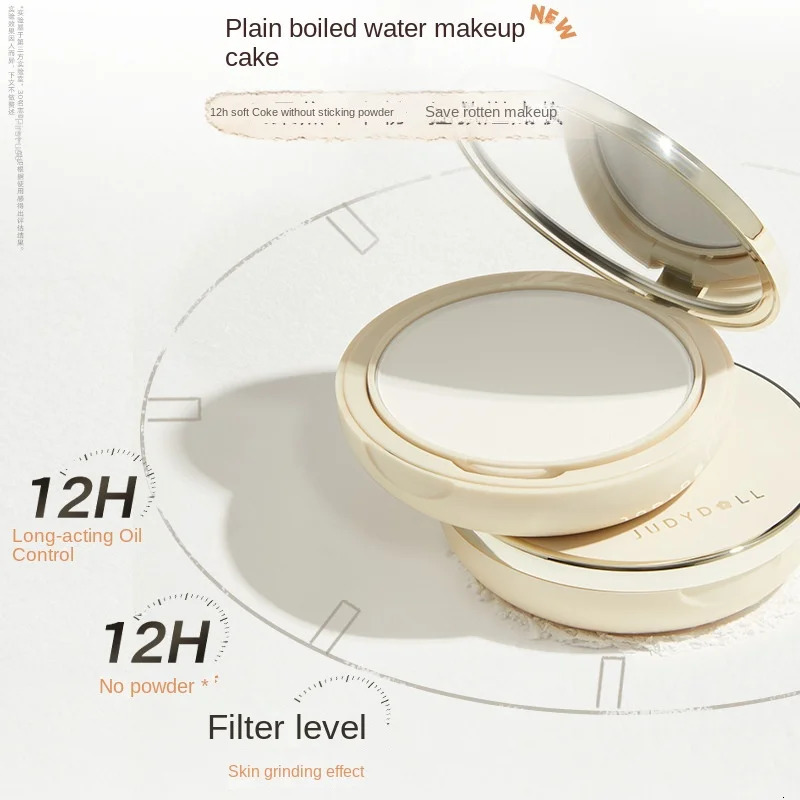 Judydoll Transparent Beige Compact Powder Oil Control and Makeup Matte Finish Durable Pressing Powder Soft Focusing Foundation 241107