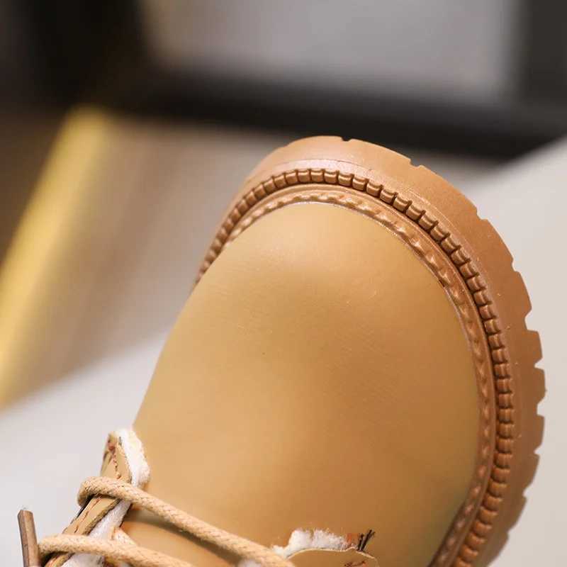 Plus Velvet Warmth Short Boots Boys Girls All-Match Autumn Non-Slip Comfortable Simple Side Zipper Design Winter FashionXJ241206