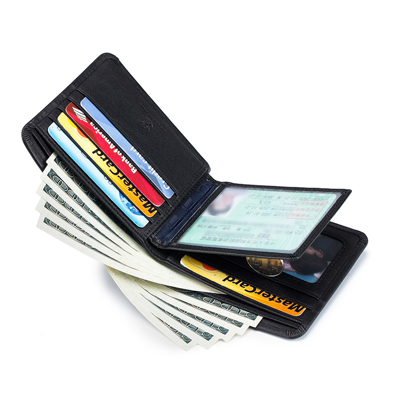 2023 New Wallet Men's Genuine Leather Short Fashion Pleats Wallet For Father's Boyfriend's Valentine's Day Birthday Easter Gift
