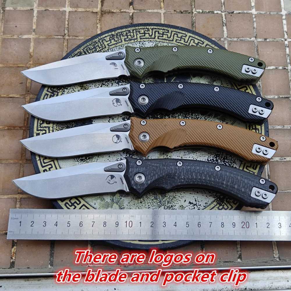 JUFULE 137RL Manual Open Real Carbon Fiber / G10 Ball Bearing Mark M390MK Blade Hunting Fish Outdoor EDC Tool Folding Camp Knife X241108