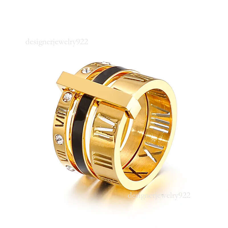High Quality Designer for Woman Ring Zirconia Engagement Titanium Steel Love Wedding Rings Sier Gold Fashion jewelry Gifts