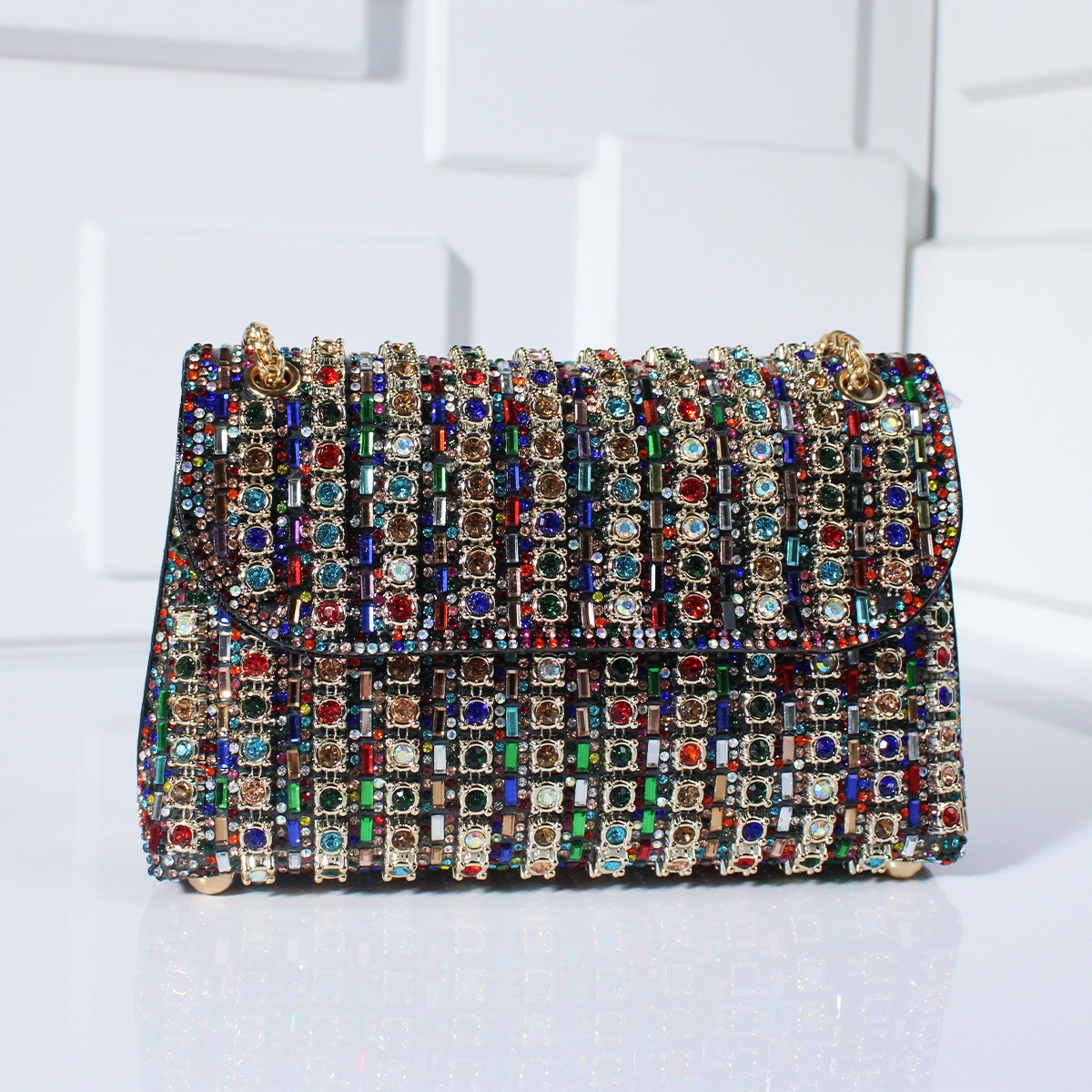 Luxury Designer Diamond Handbags Party ​Evening Clutch Purses For Women Versatile Rhinestone Shoulder Crossbody Chain Bag