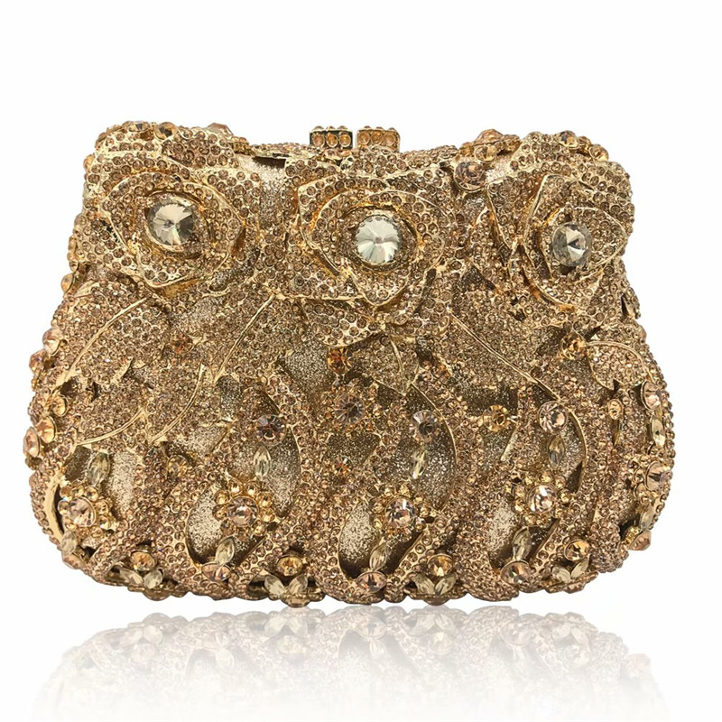 New Crystal Wedding Purse and Handbag Exquisite Chain Shoulder Bag Girls Mini Casual Cute Sequins Shoulders Messenger Handbags