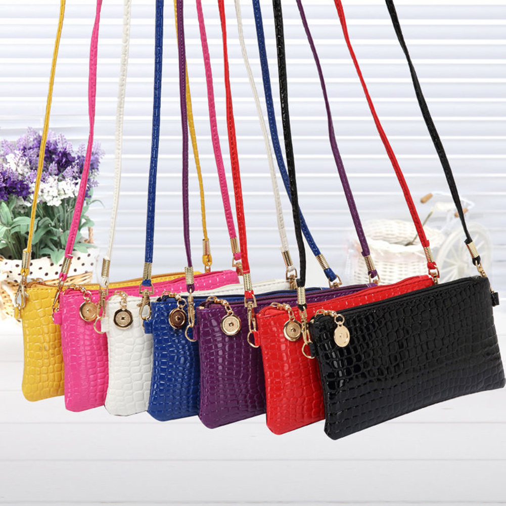 Fashion Women Faux Leather Clutch Mini Cross Body Shoulder Bag Phone Bag Mini Versatile Satchel Multi Card Position Card Bag