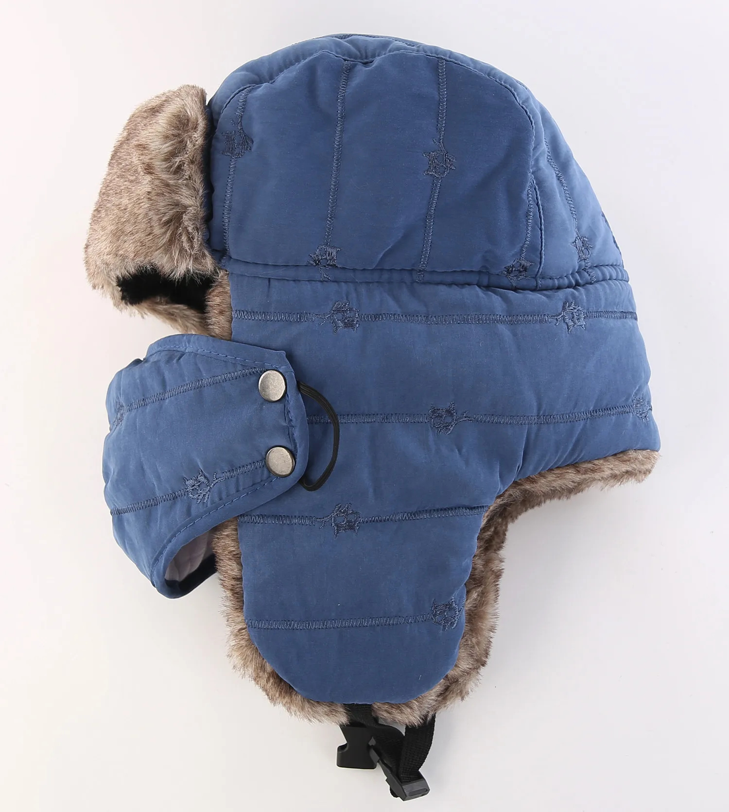 Connectyle Mens Warm Hunting Hat Windproof Winter Russian Hat with Mask Ushanka Hat 241106