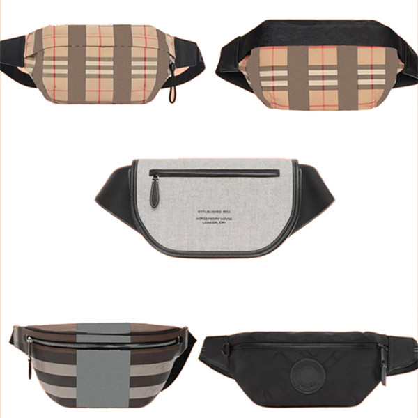 Classic canvas stripes chest belt bag vintage Luxury Crossbody mens fanny pack bumbag tote Womens designer purses handbags nylon Waistpacks shouder Waist hobo