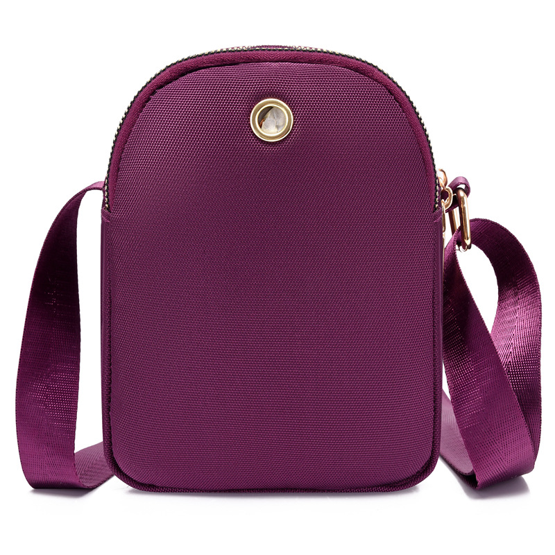 Mini Canvas Crossbody Bag Purse Clutch Ladies Nylon Zipper Mobile Phone Bag Fashion Handbag Women Casual Small Shoulder Bag