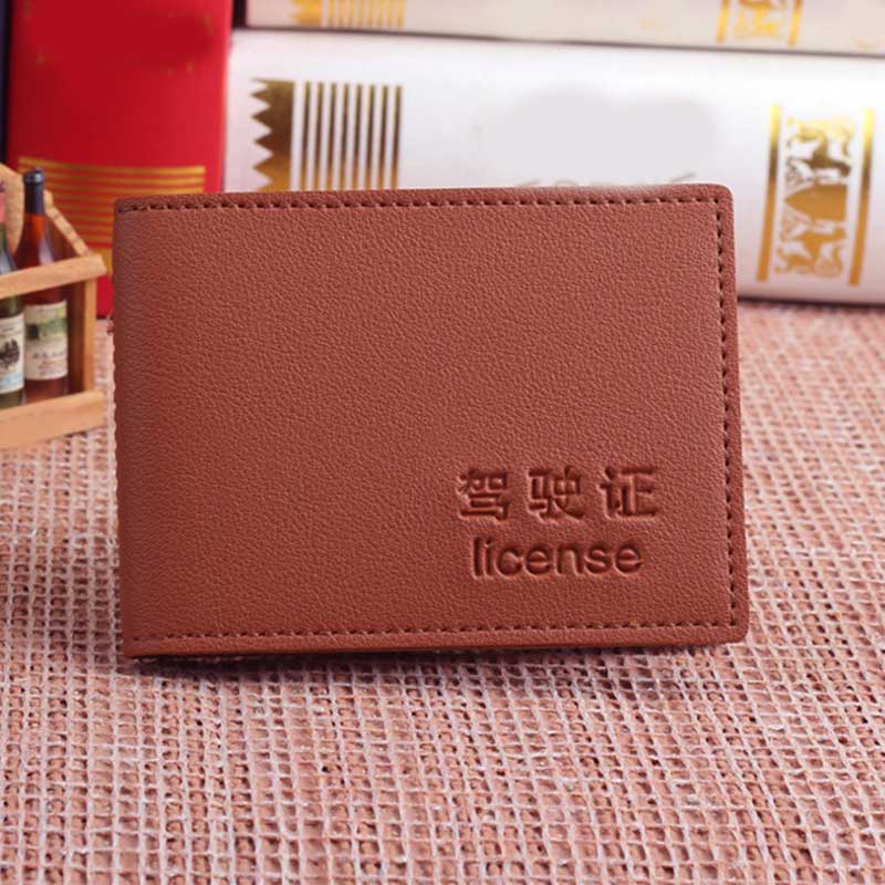 6 Cards Driver License Holder Pu Leather Cover For Car Driving Documents Business Card Holder ID Pass Certificate Folder Wallet