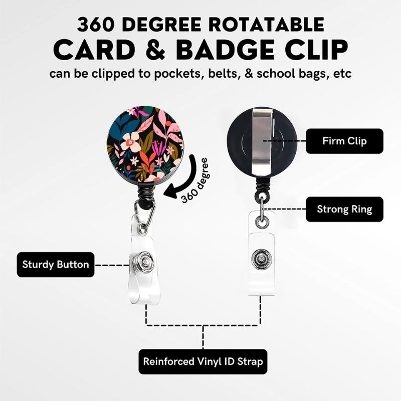 Ladies Girls Flower ID Credit Bank Card Holder Students Bus Card Case Lanyard Child Visit Door Identity Badge Cards Cover Case