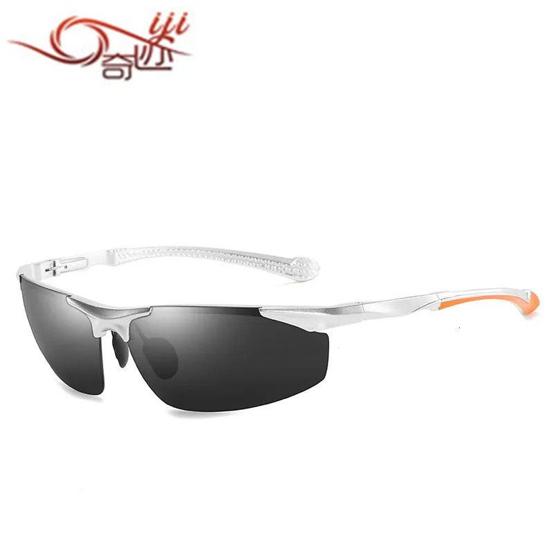 Mens aluminum magnesium colored driving mirror polarized sunglasses 351 241106