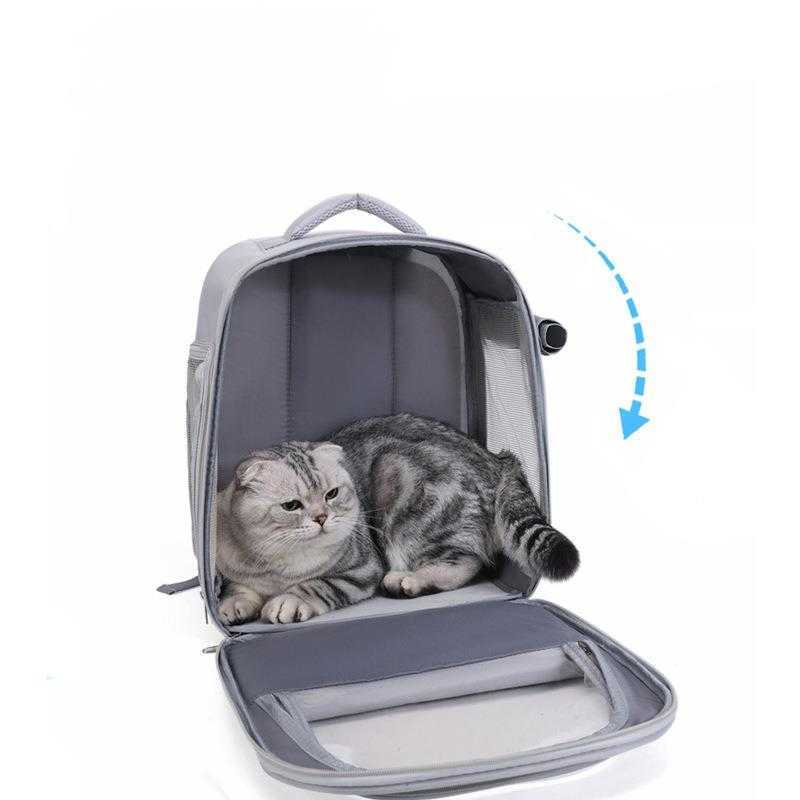 Cat bag large capacity breathable travel pet backpack portable side opening large space pet bag 241115