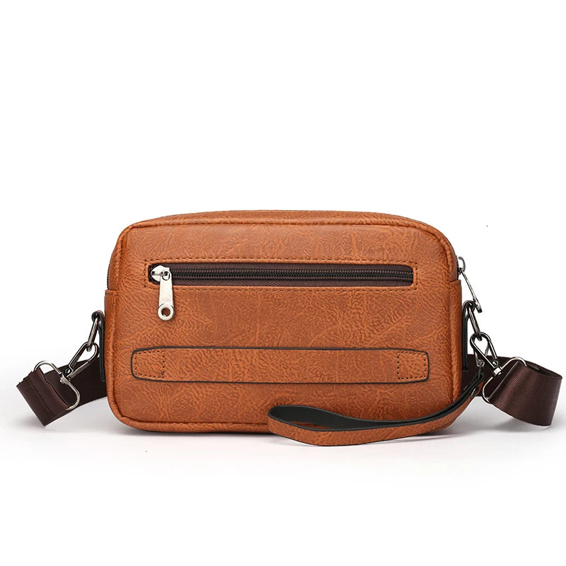 Casual Mens Handbag Shoulder Bag Lightweight Pu Leather Purse Small Crossbody Fashion Stylish Messenger 241106