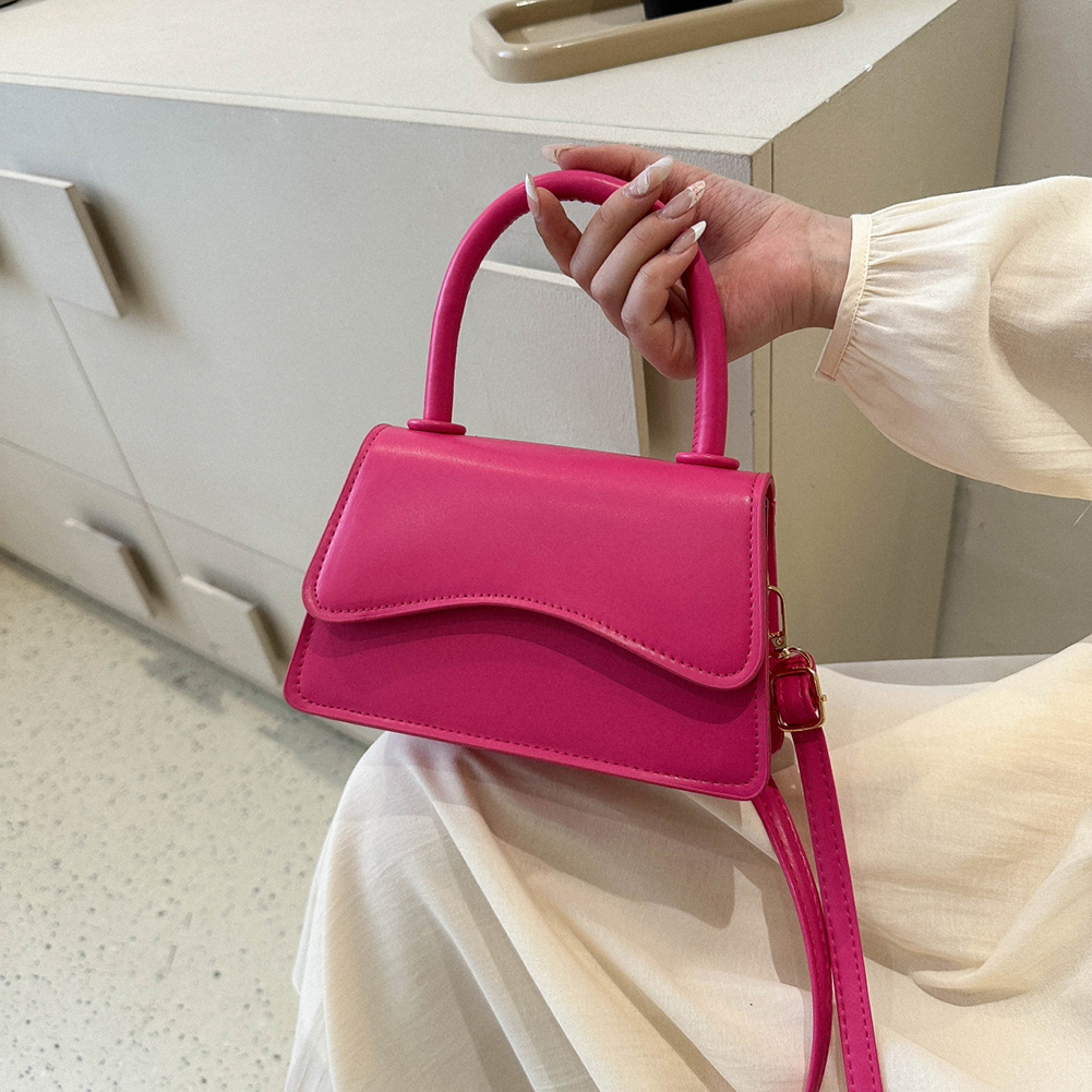 Fashion PU Leather Flap Shoulder Bag Ladies Trendy Solid Color Messenger Handbags Leisure Stylish Crossbody Bag For Women Clutch