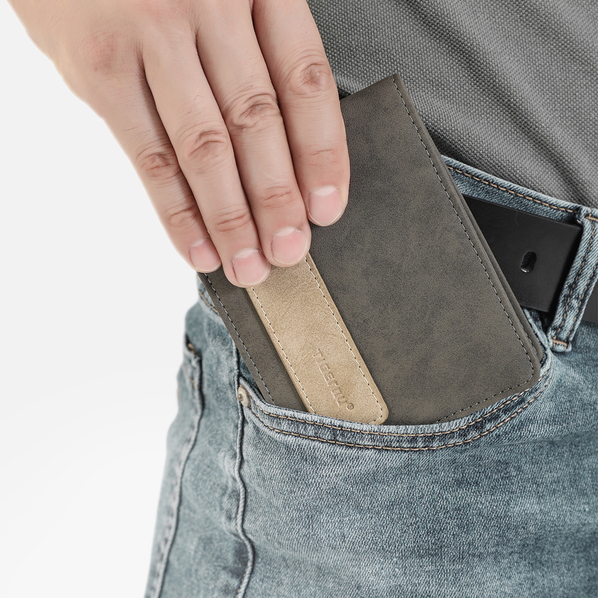 Fashion Short Wallet For Men RFID Thin Leather Wallet Casual Male Money Purse Business Brown Black Card Holder Men Passport Hold