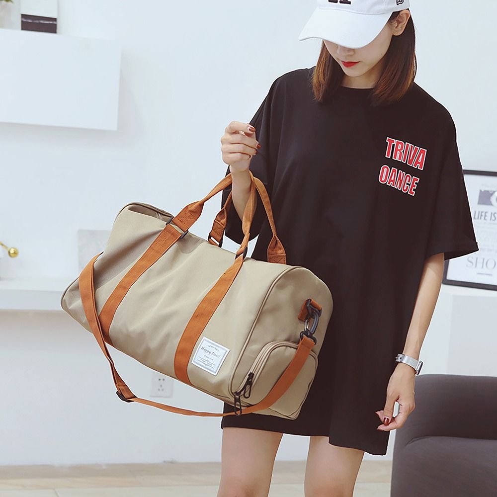 Wear-resistant Travel Bag Durable Solid Color Luggage Accessory Tote Bag Large Capacity Gym Shoulder Bag Outdoor