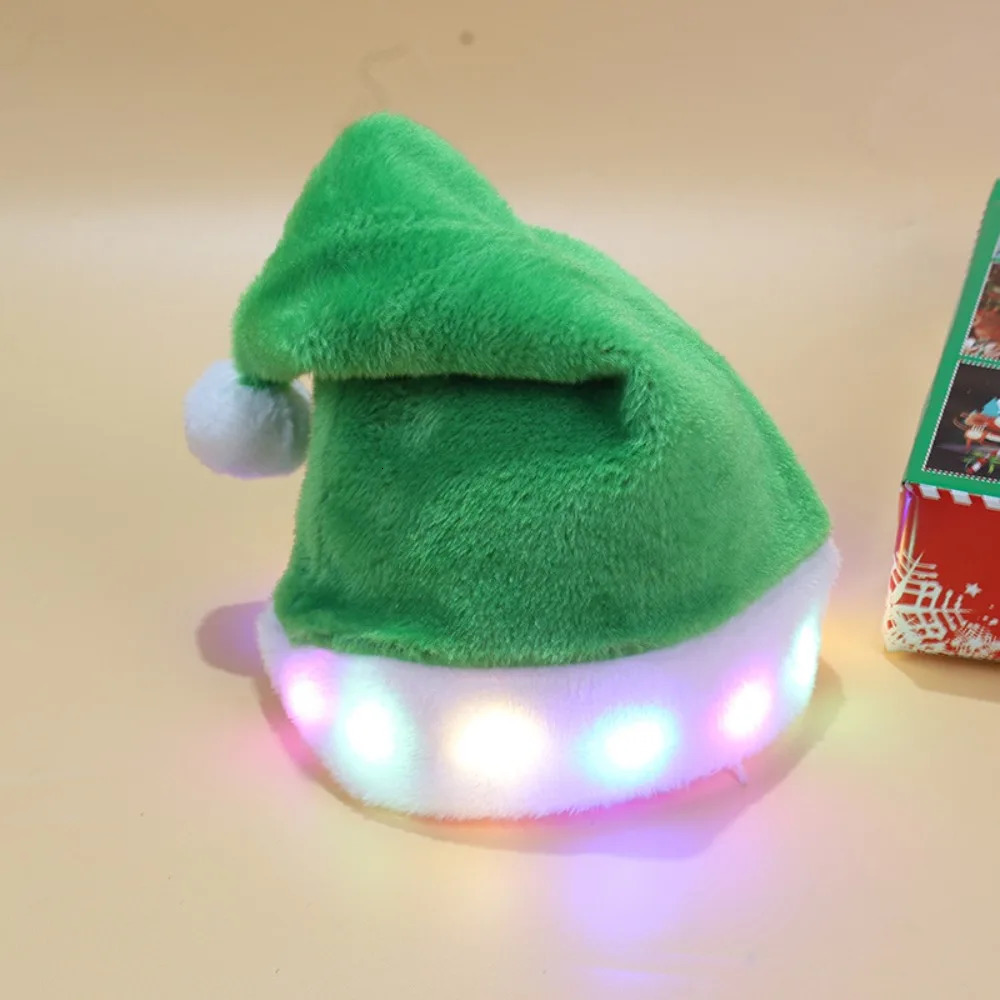 Christmas hat with LED lights plush glowing Christmas hat Christmas hat 241106