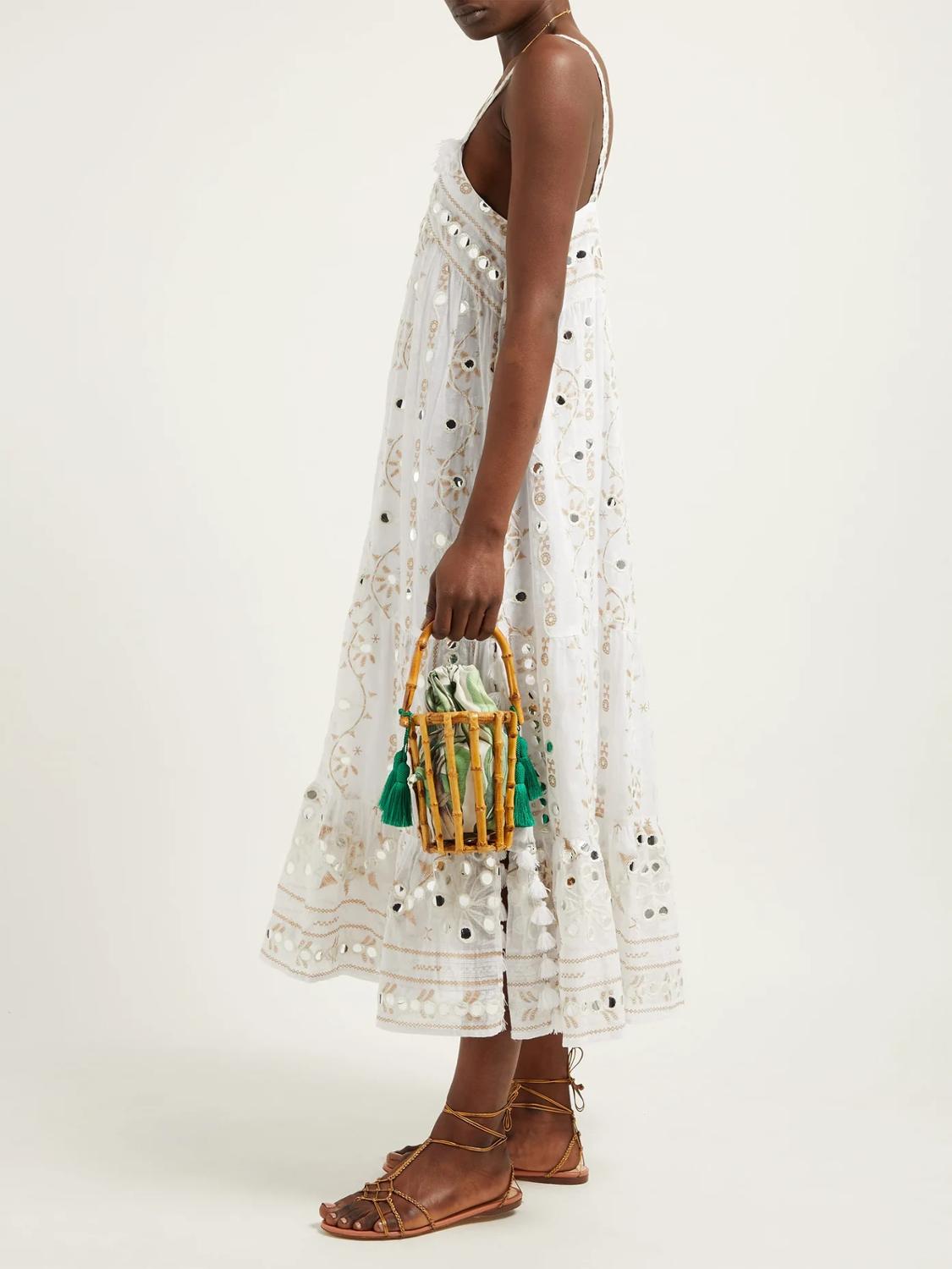 Woman Bags Designer Handmade Tassel Woven Bag Bamboo Bag Stitching Clutch Bucket Bag Hollow Bali Holiday Beach Bag Handbag