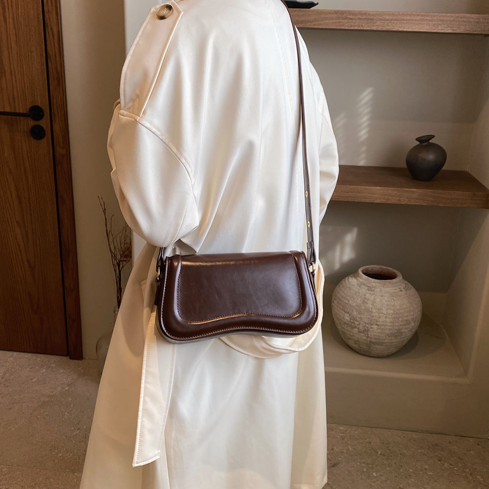 New Half-moon Bag For Women Leather Shoulder Bag Vintage Stylish Underarm Bag Luxury Designer Gilrs Armpit Handbag and Purse sac