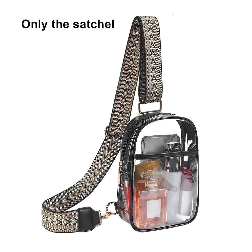 Corrosion resistant transparent sling bags for sports events transparent sling bags for sports events transparent cross bags light brown 241106