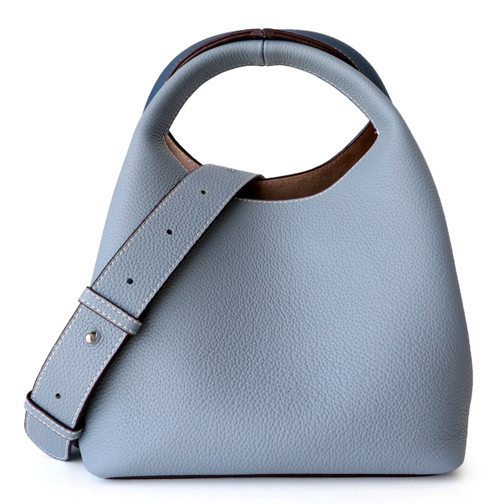 Genuine Leather Luxury Designer Handbag Soft Casual Commuter Handbag Double-Sided Design Satchel Purse Top Handle Bag for Women
