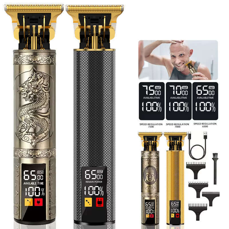 Professional Men's Cordless Corded Clipper for Home Hair Cutting and Grooming Rechargeable Beard Trimmer