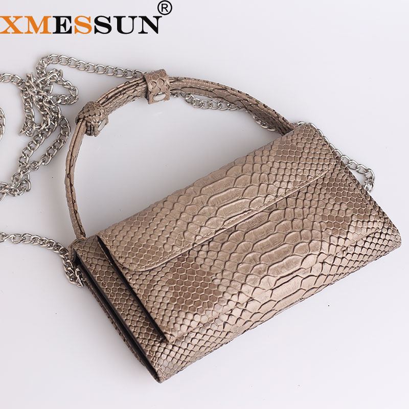 XMESSUN Women PU Leather Clutch Bag Snake Pattern Handbag Luxury Brand Ostrich Pattern Day Clutch Design Shoulder Crossbody Bag