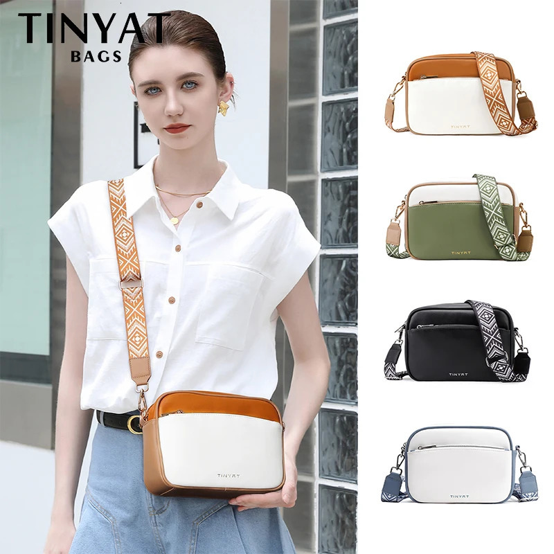 TINYAT Bohemia Crossbody Bag for Women Female PU Leather Tote Shoulder Fashion Shopper Clutch Purse Stylish and Functional 241106