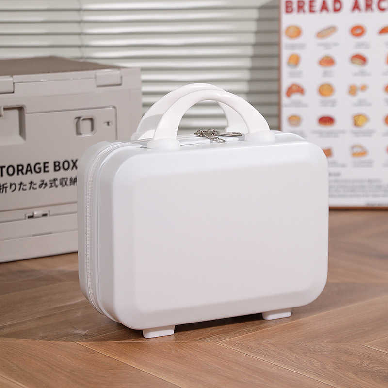 Mini Handheld Small Box 14 inch Makeup Box, Travel Luggage Bag, Handheld Gift Storage Gift Box