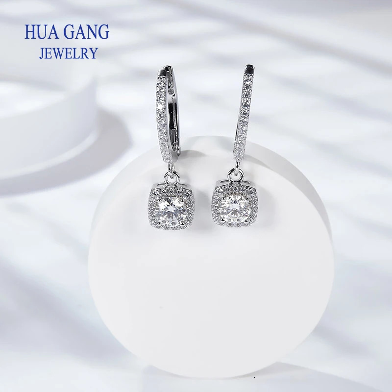 Womens Earrings Diamond Earrings S925 Pure Silver Jewelry Girl Valentines Day Wedding Gift 241106
