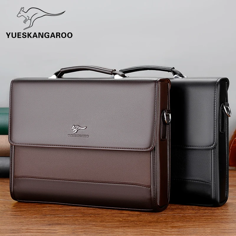 Male Handbags Pu Leather Men's Tote Briefcase Business Shoulder Bag for Men 2024 Brand Laptop Bags Man Organizer for Documents