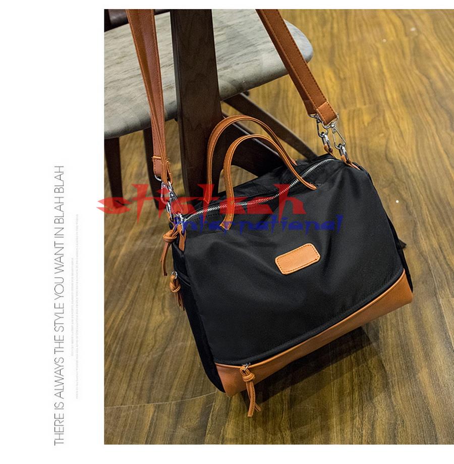 by dhl or ems 50pcs High Quality Oxford Top-Handle Bags Fashion Motorcycle Bag Large Women Messenger Bag Simple Shoulder Bag