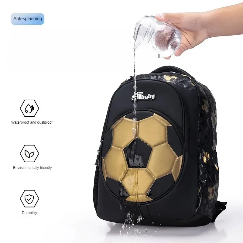 Football Backpacks Large Capacity Schoolbag Waterproof Boy Backpack Lightweight School Bags School Bags for Toddler Boy