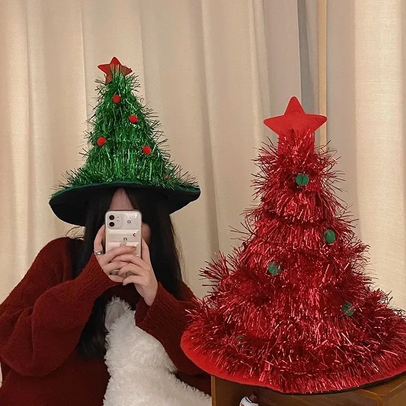 Christmas Decoration Hat Holiday Party Adult and rens Clothing Headwear Pos Props Scalp Wool Strips Christmas Hat 241106