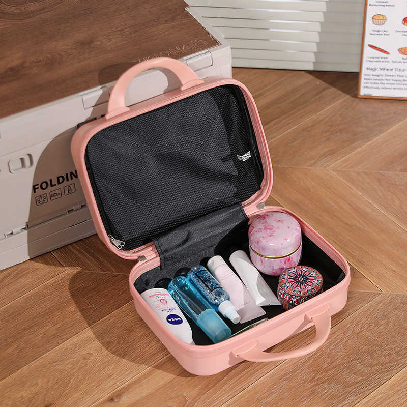 Mini Handheld Small Box 14 inch Makeup Box, Travel Luggage Bag, Handheld Gift Storage Gift Box