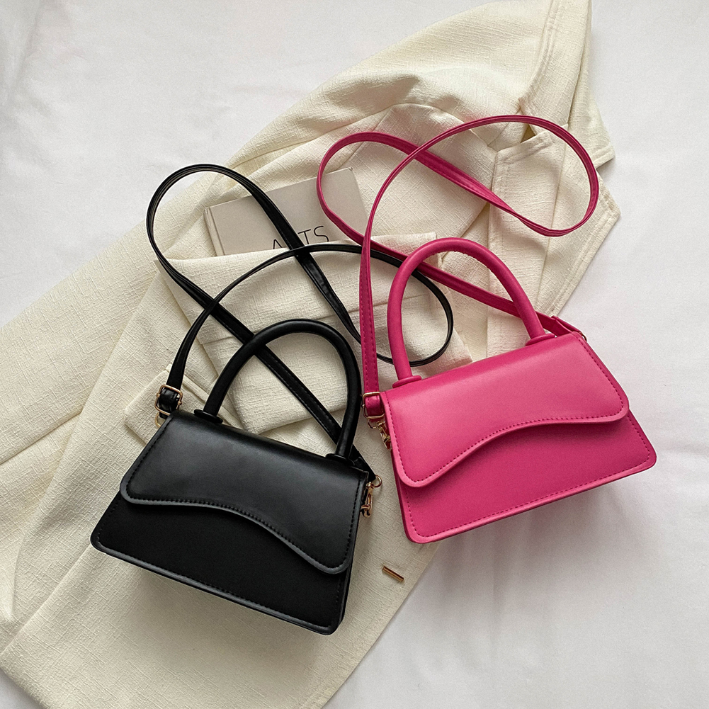 Fashion PU Leather Flap Shoulder Bag Ladies Trendy Solid Color Messenger Handbags Leisure Stylish Crossbody Bag For Women Clutch