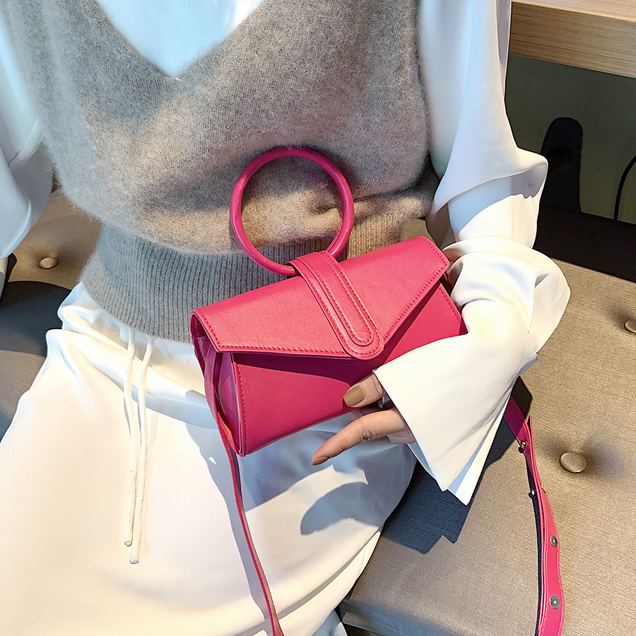 Candy Color Crossbody Bag Hand Bag Women 2022 Fashion Simple Designer Handbag Woman Luxury PU Leather Solid Color Clutch Ladies