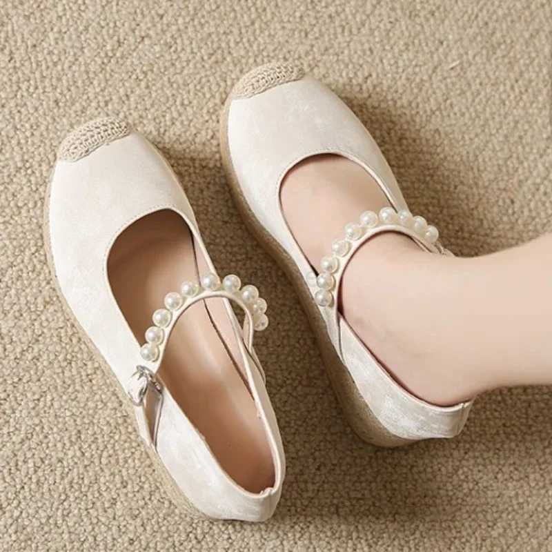 Casual shoes High H Wen Marie Janes Shoes New Weave Wedges Platform Dress Party Shoes 2024 Spring Re Sandals Pumps Fem Zapatillas Z241107