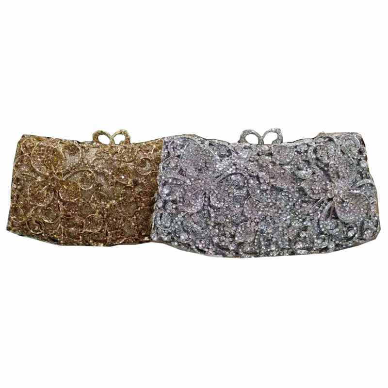 Elegant Ladies Evening Bag One Shoulder Handbag Diamond Metal Party Wedding Wallet Ladies Party Small Wallet