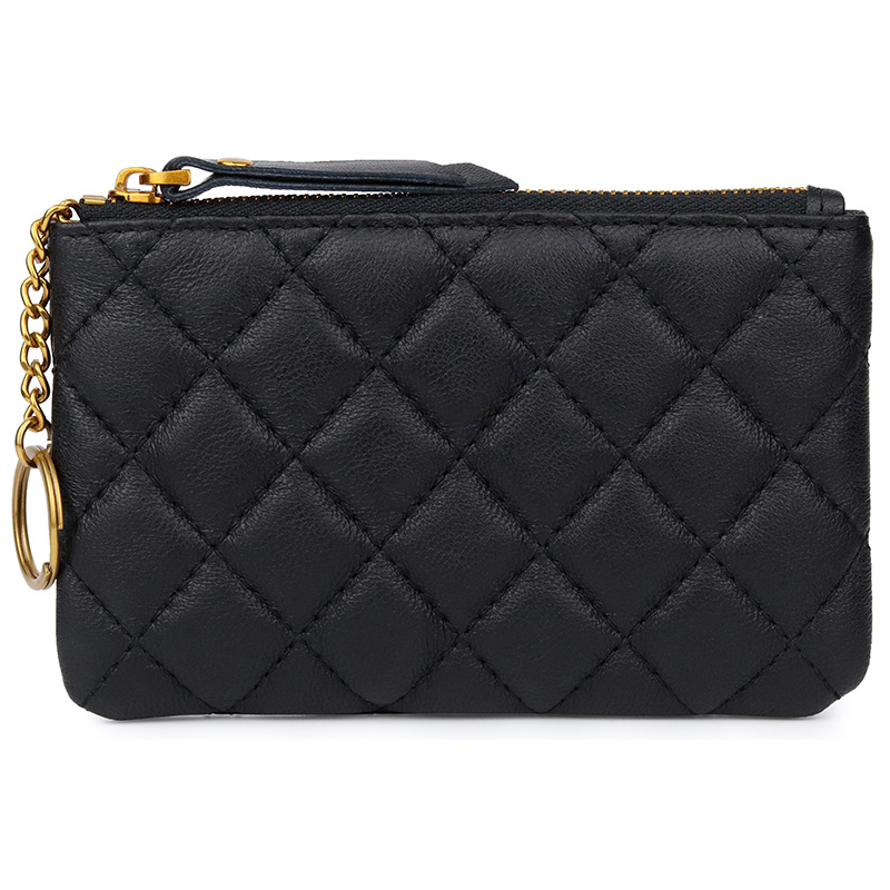 Classic Designer Mini Coin Purse Pouch Small Change Wallet Sheepskin Genuine Leather Girls Bags Fashion Brand Key Chain Coin Bag