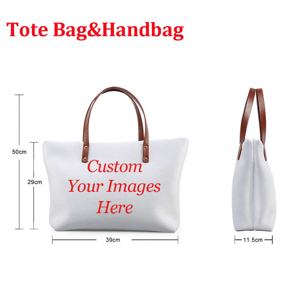 doginthehole Custom Your Own Logo/Image/Name/Photo Print Women 2PCS Set Handbags Brand Design Lady Shopping Tote Bag Female Bags