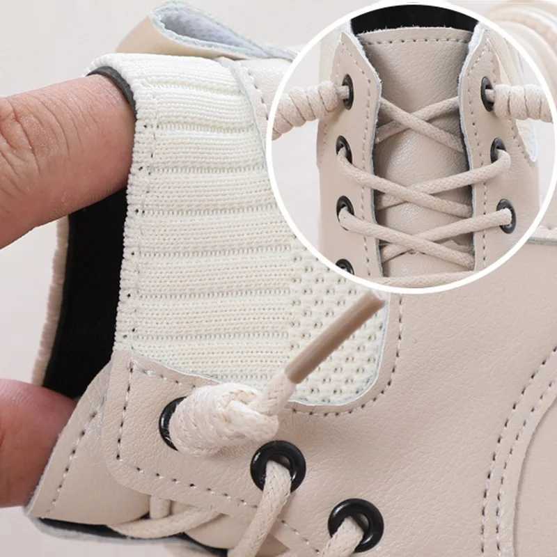 Childrens Soft-Soled Non-Slip Zipper Boots Boys Girls Leather Waterproof Splicing Short Boots 2-10 Years Old ShoesXJ241206